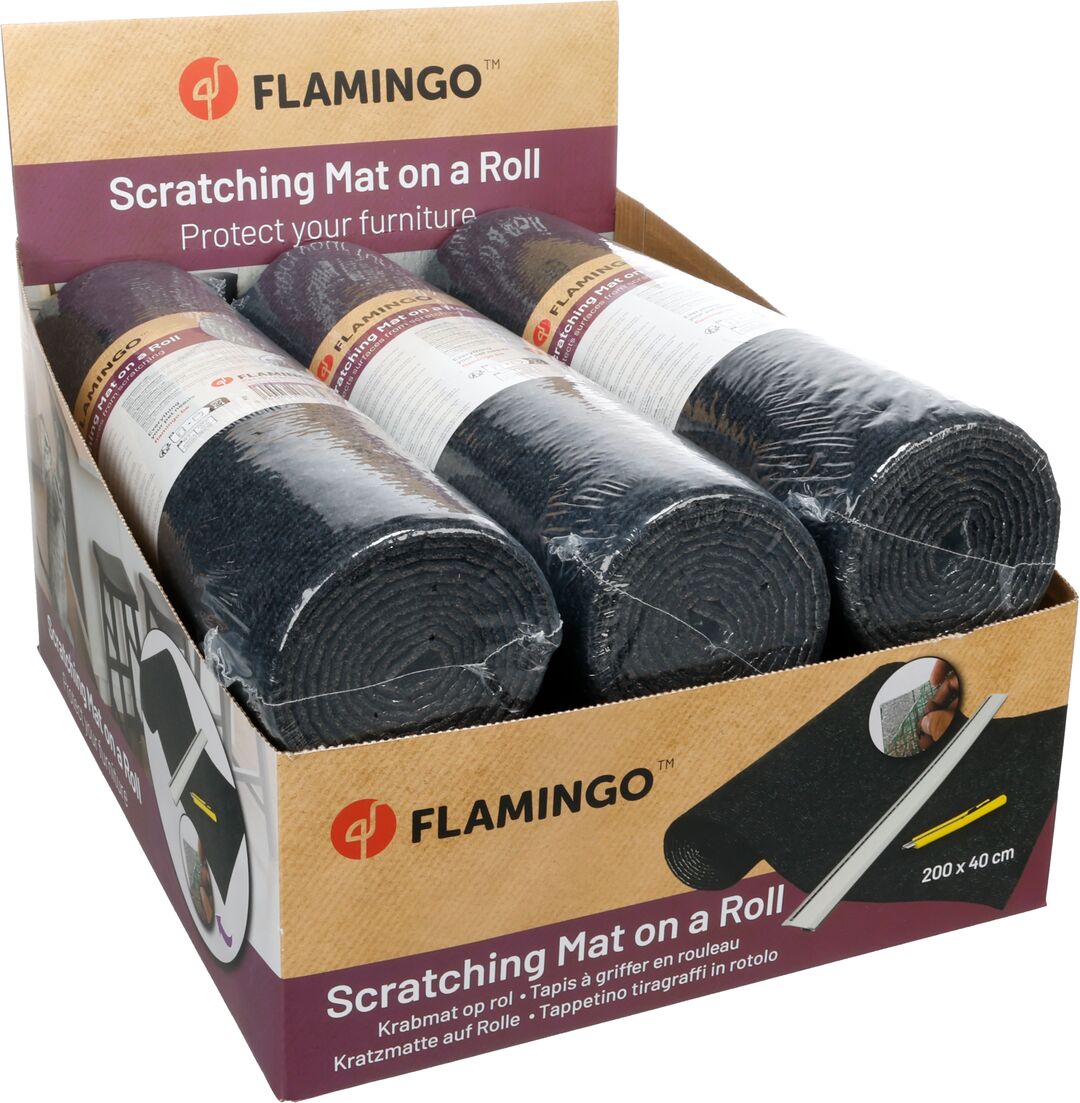 Flamingo Scratching mat Sticka Roll Dark grey