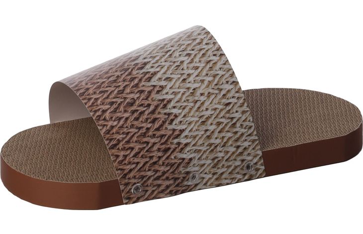 Flamingo Scratching cardboard Slippi Slipper Brown