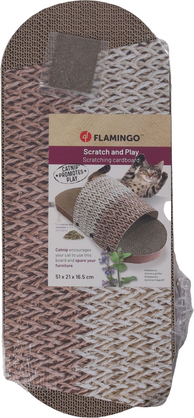 Flamingo Scratching cardboard Slippi Slipper Brown