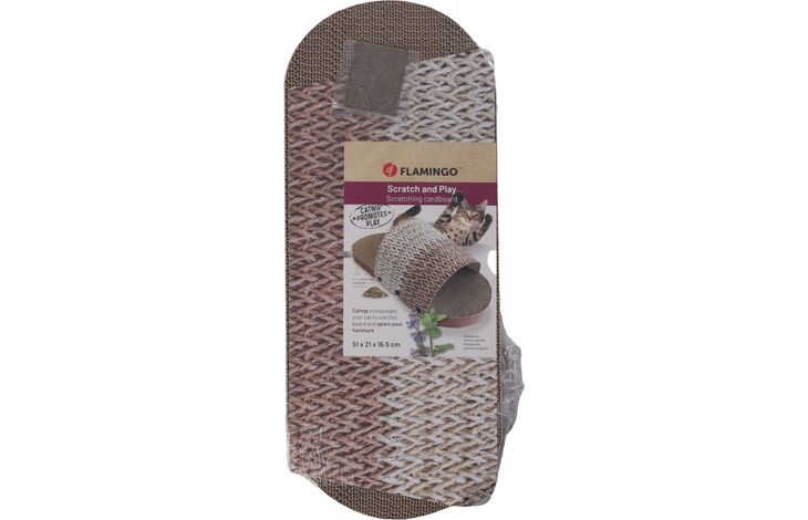Flamingo Scratching cardboard Slippi Slipper Brown
