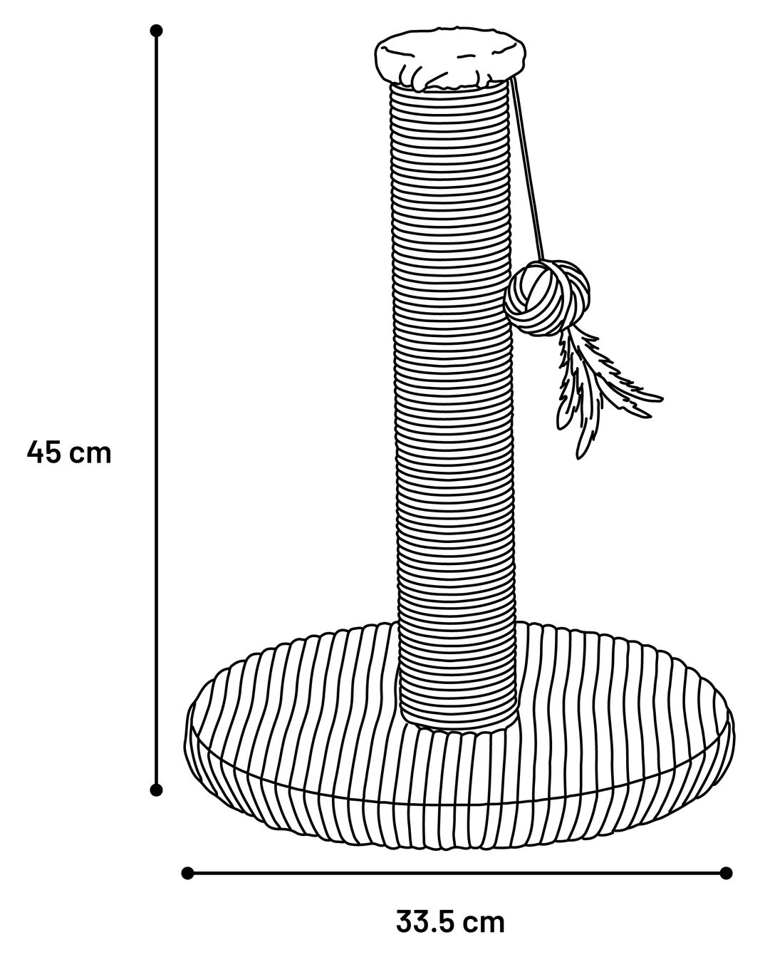 Flamingo Scratching tree  Riba White