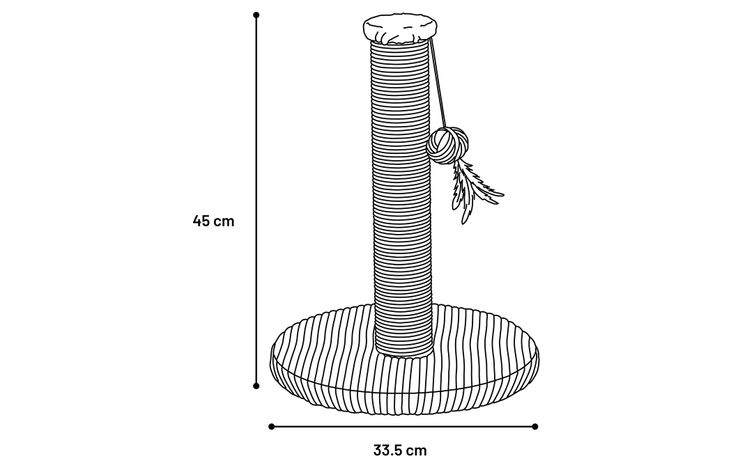 Flamingo Scratching tree  Riba White