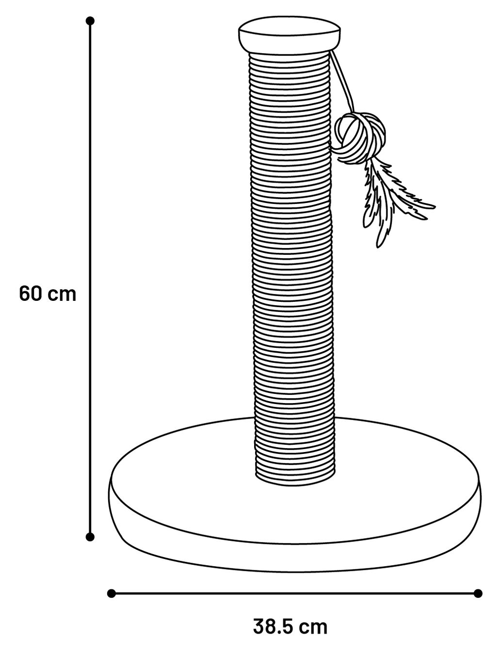 Flamingo Scratching tree  Velvi Mocha