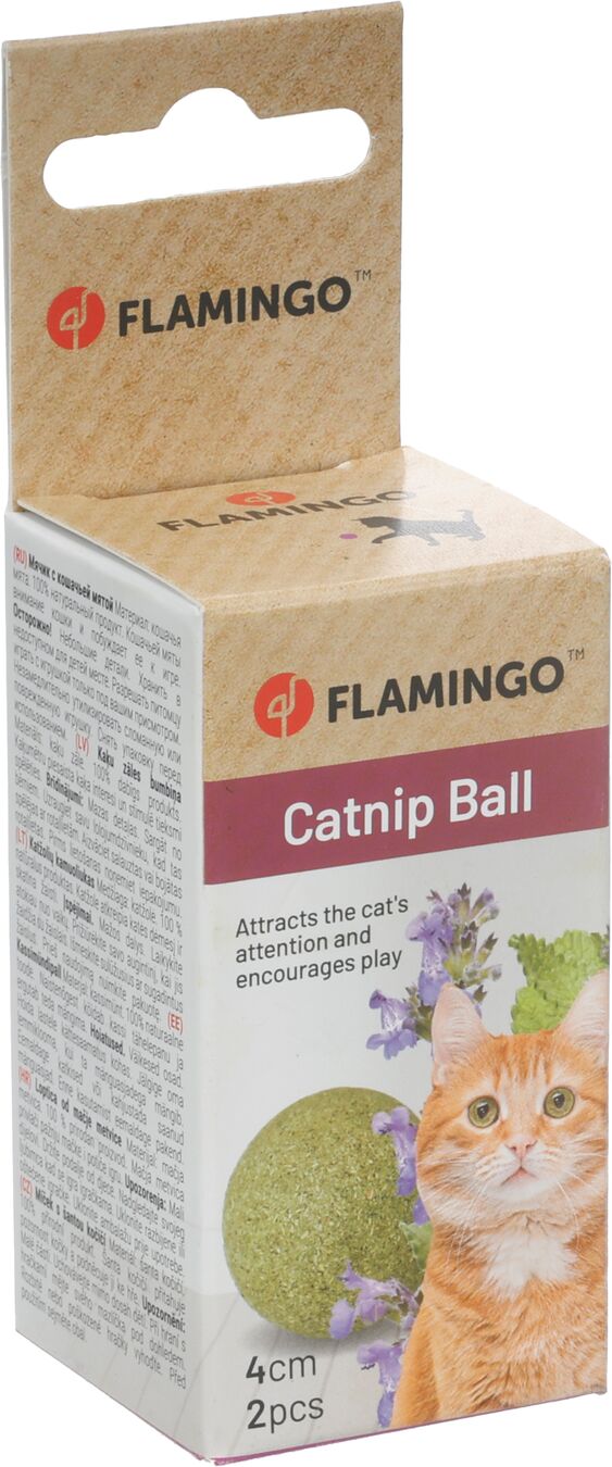 Flamingo Spielzeug Katti Katzenminzeball Grün