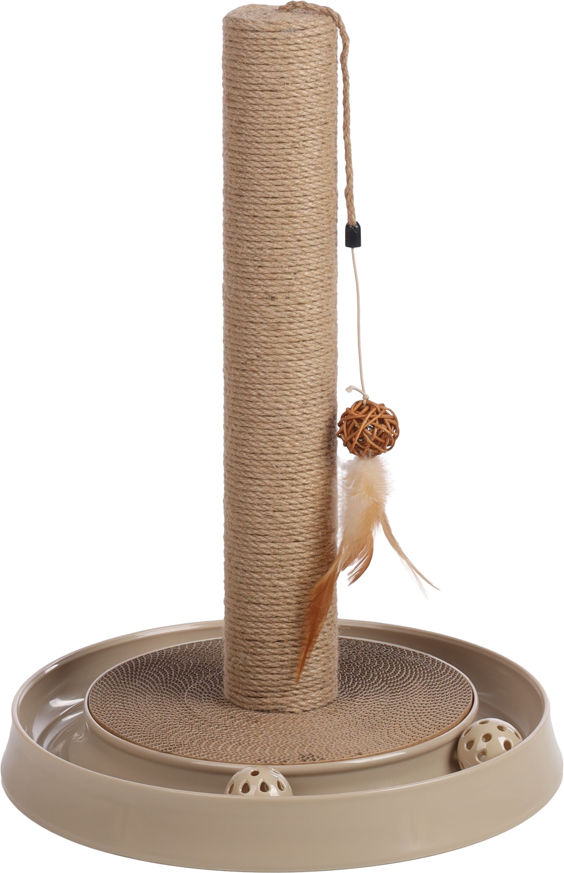 Flamingo Scratching toy Alam Ball track Beige