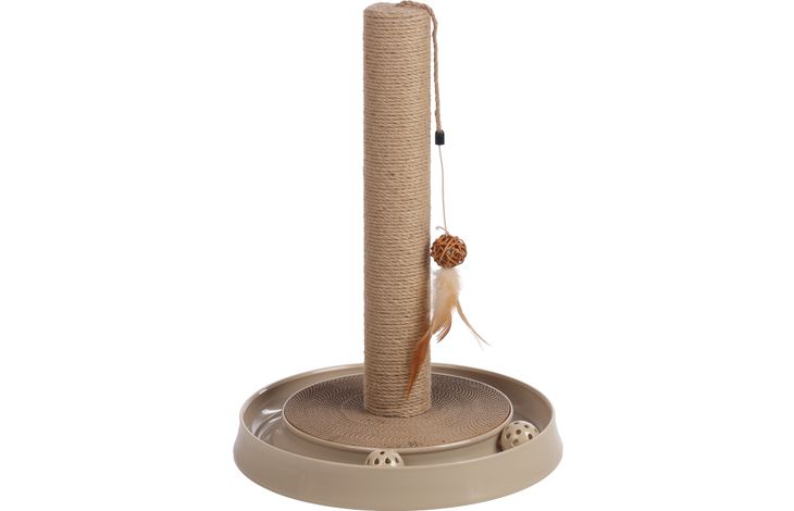 Flamingo Scratching toy Alam Ball track Beige