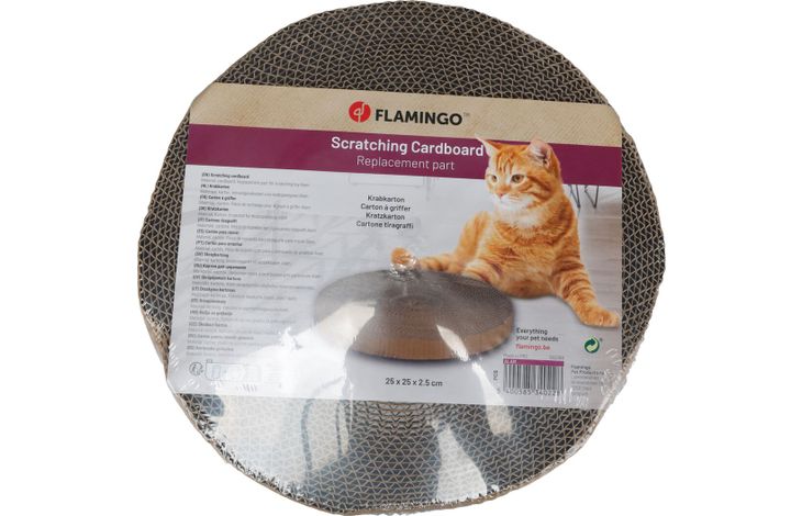 Flamingo Spare scratching cardboard Alam Round Brown