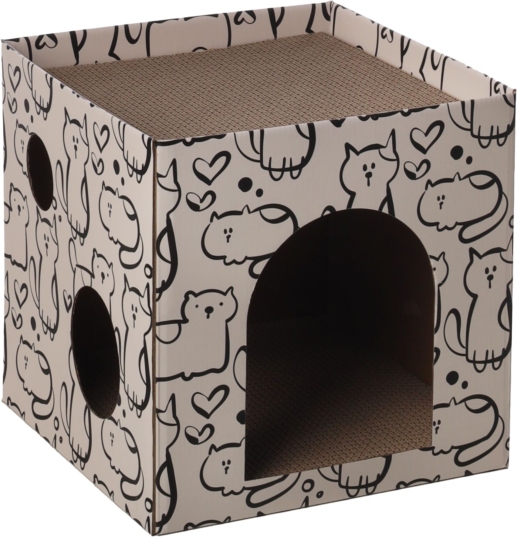 Flamingo Scratching cardboard Jamie Cube Ecru