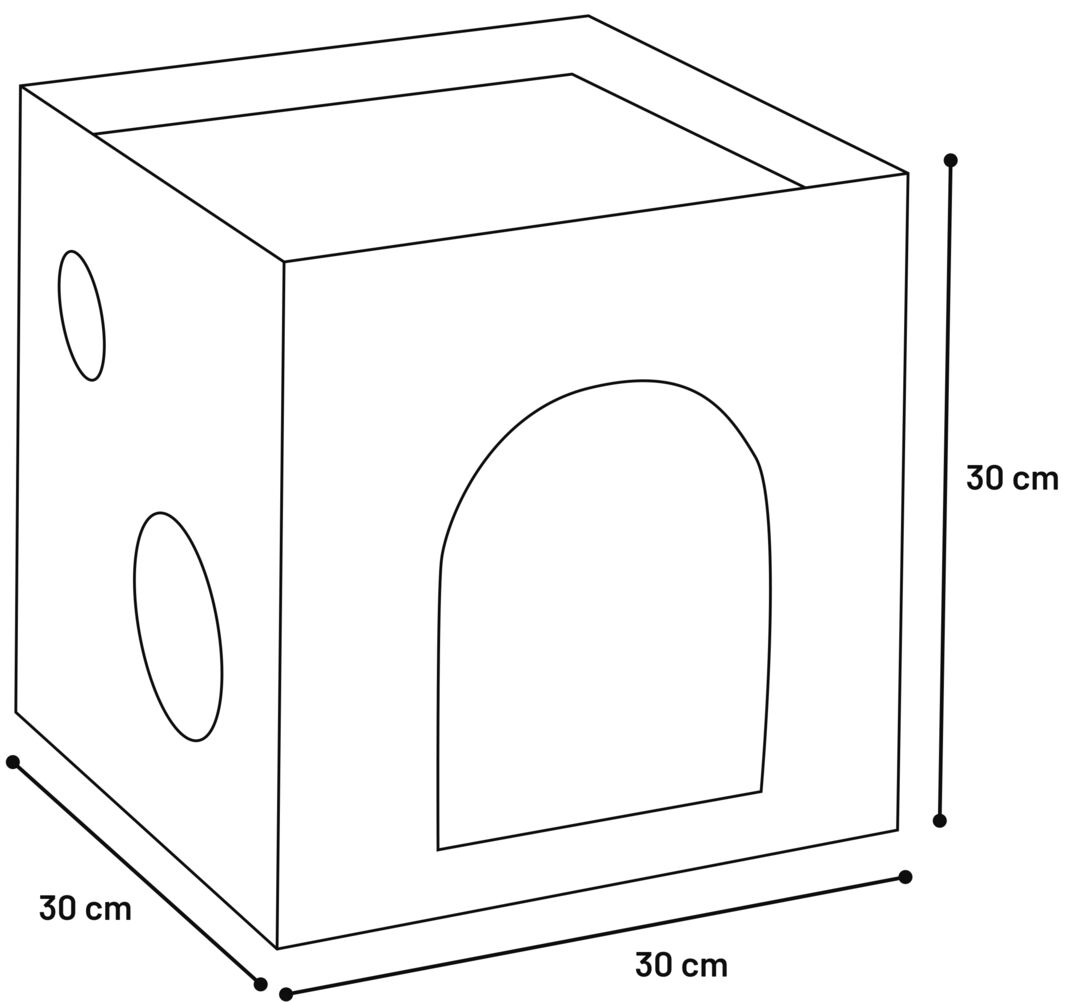 Flamingo Scratching cardboard Jamie Cube Ecru
