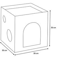 Flamingo Scratching cardboard Jamie Cube Ecru