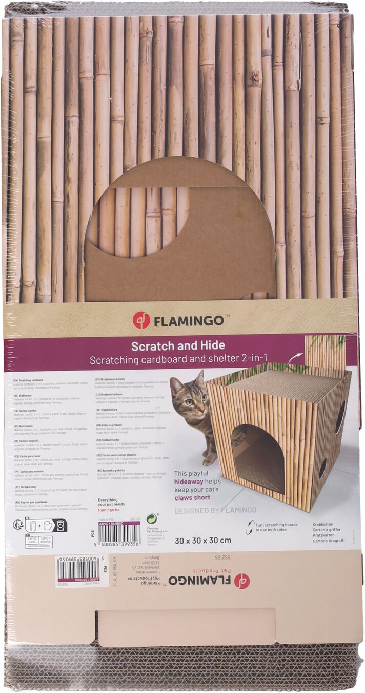 Flamingo Scratching cardboard Jamie Cube Brown