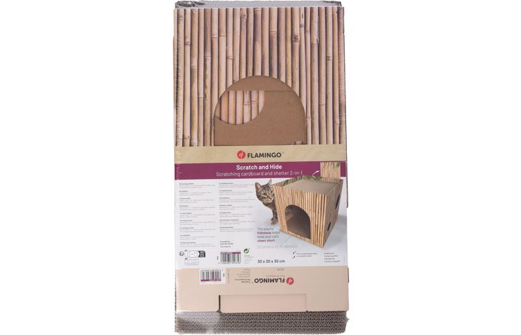 Flamingo Scratching cardboard Jamie Cube Brown