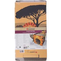 Flamingo Scratching cardboard Jamie Cube Yellow