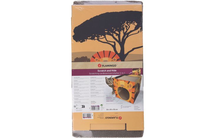 Flamingo Scratching cardboard Jamie Cube Yellow