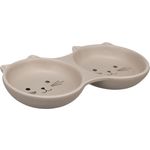 Futter- und Trinknapf Combo Rusco Taupe