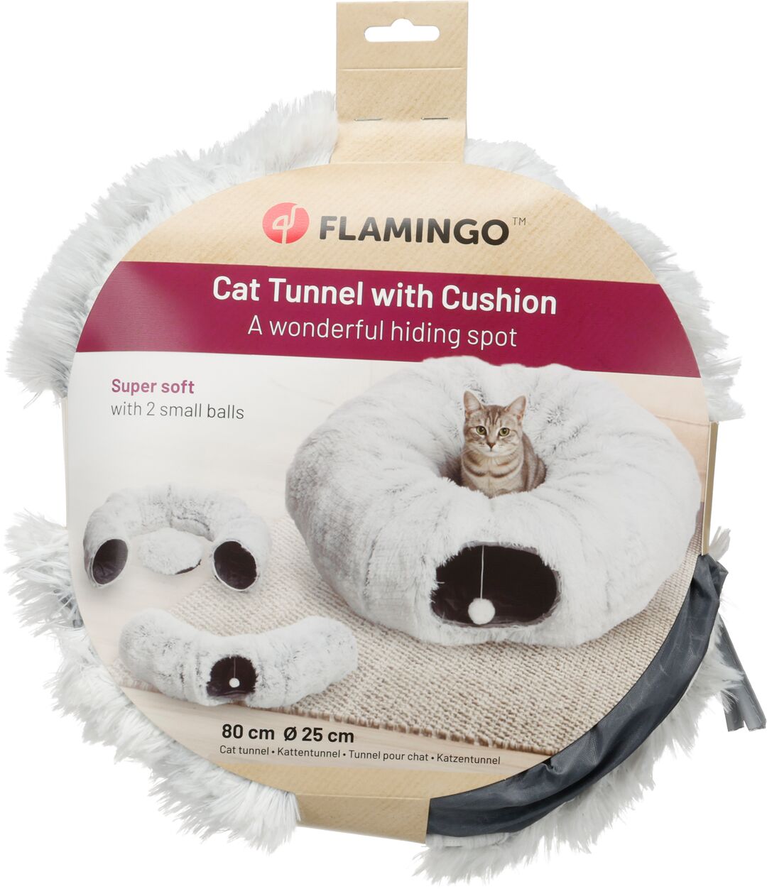 Flamingo Toy Donna Tunnel with ball Grey