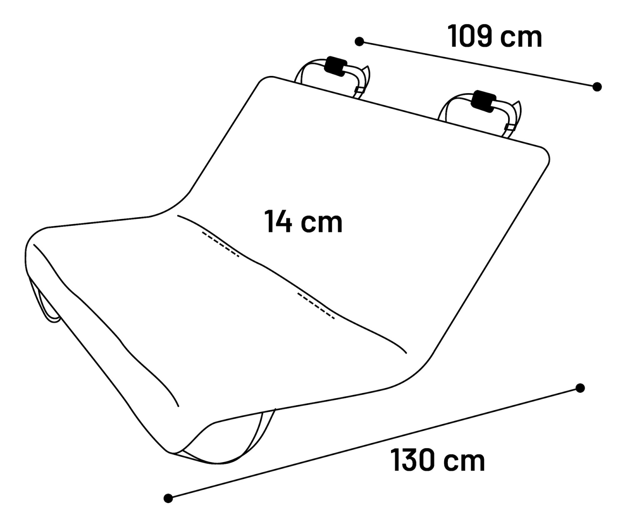 Flamingo Car seat cover Mac Back seat Grey