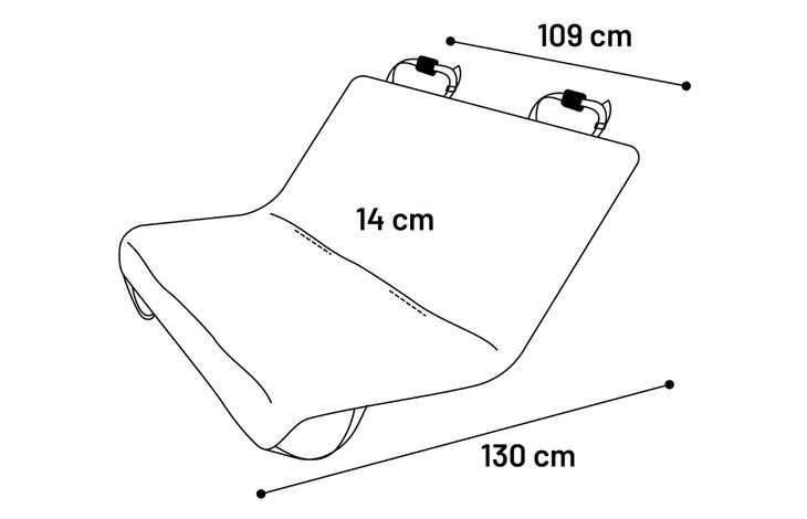 Flamingo Car seat cover Mac Back seat Grey