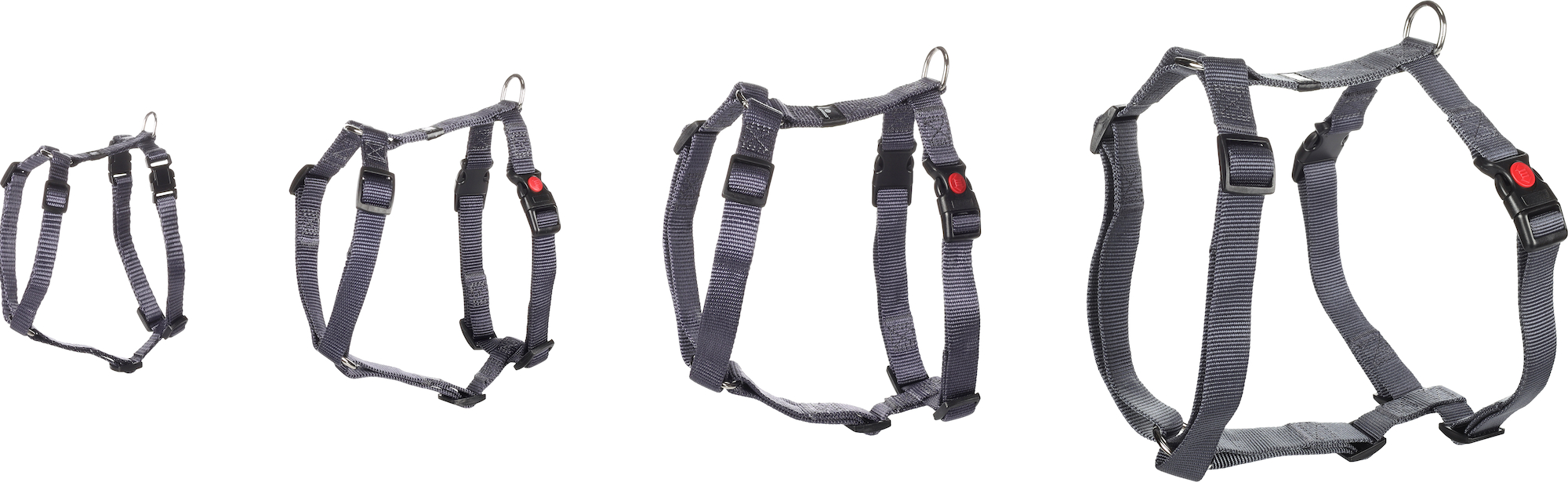 Flamingo Harness H-shape Ziggi Granite-blue