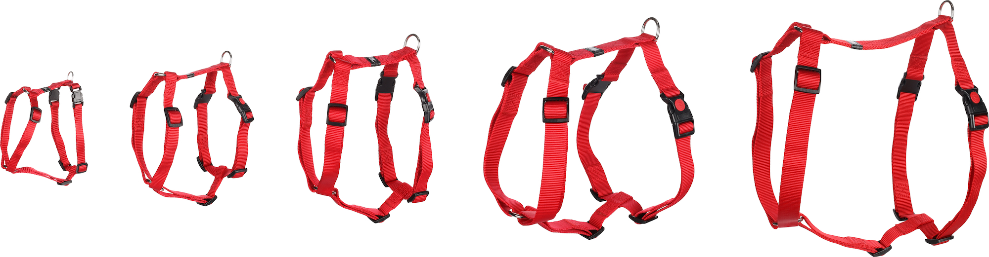 Flamingo Harness H-shape Ziggi Red