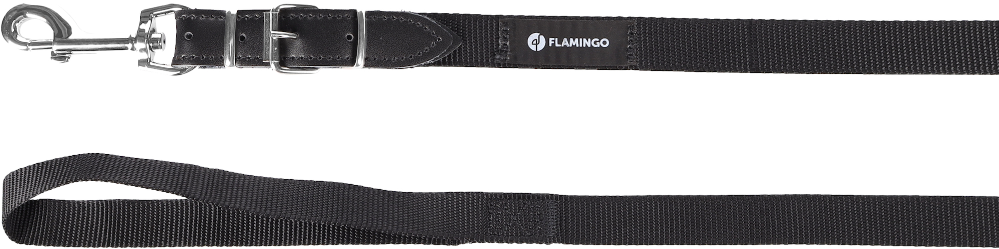 Flamingo Trainings und Schleppleine Ziggi Schwarz