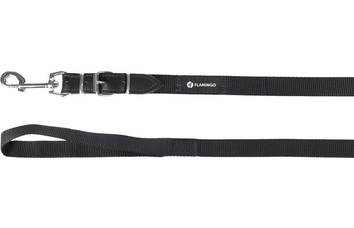 Flamingo Trainings und Schleppleine Ziggi Schwarz