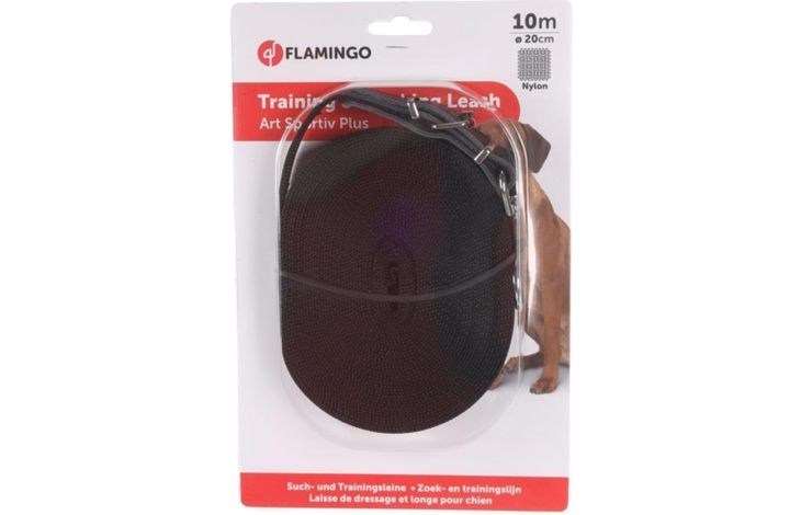 Flamingo Trainings und Schleppleine Ziggi Schwarz