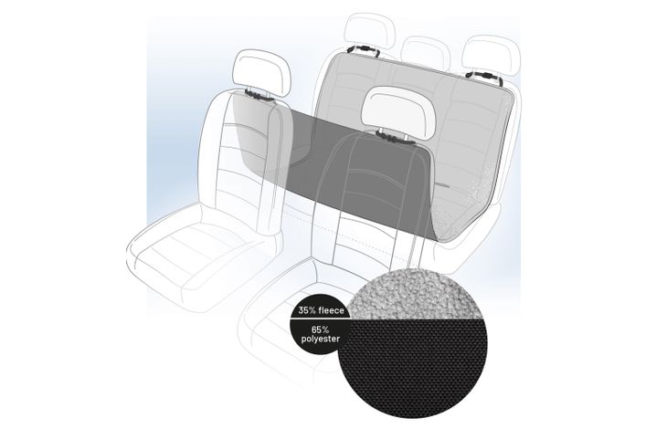 Flamingo Car seat cover Paco Back seat Black & Grey