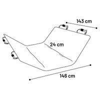 Flamingo Car seat cover Paco Back seat Black & Grey