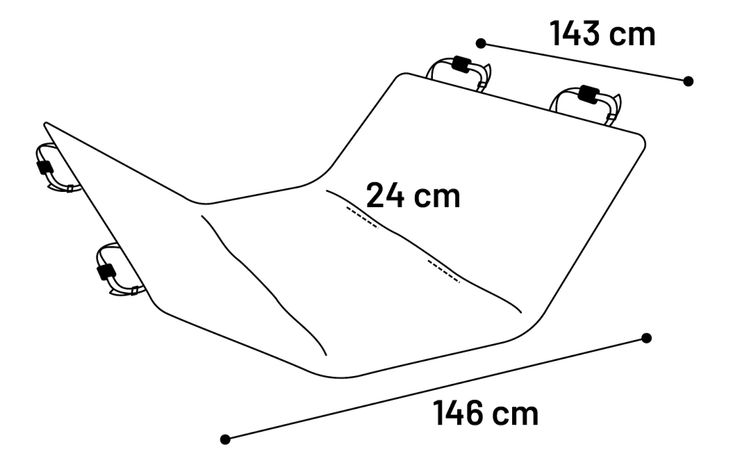 Flamingo Car seat cover Paco Back seat Black & Grey