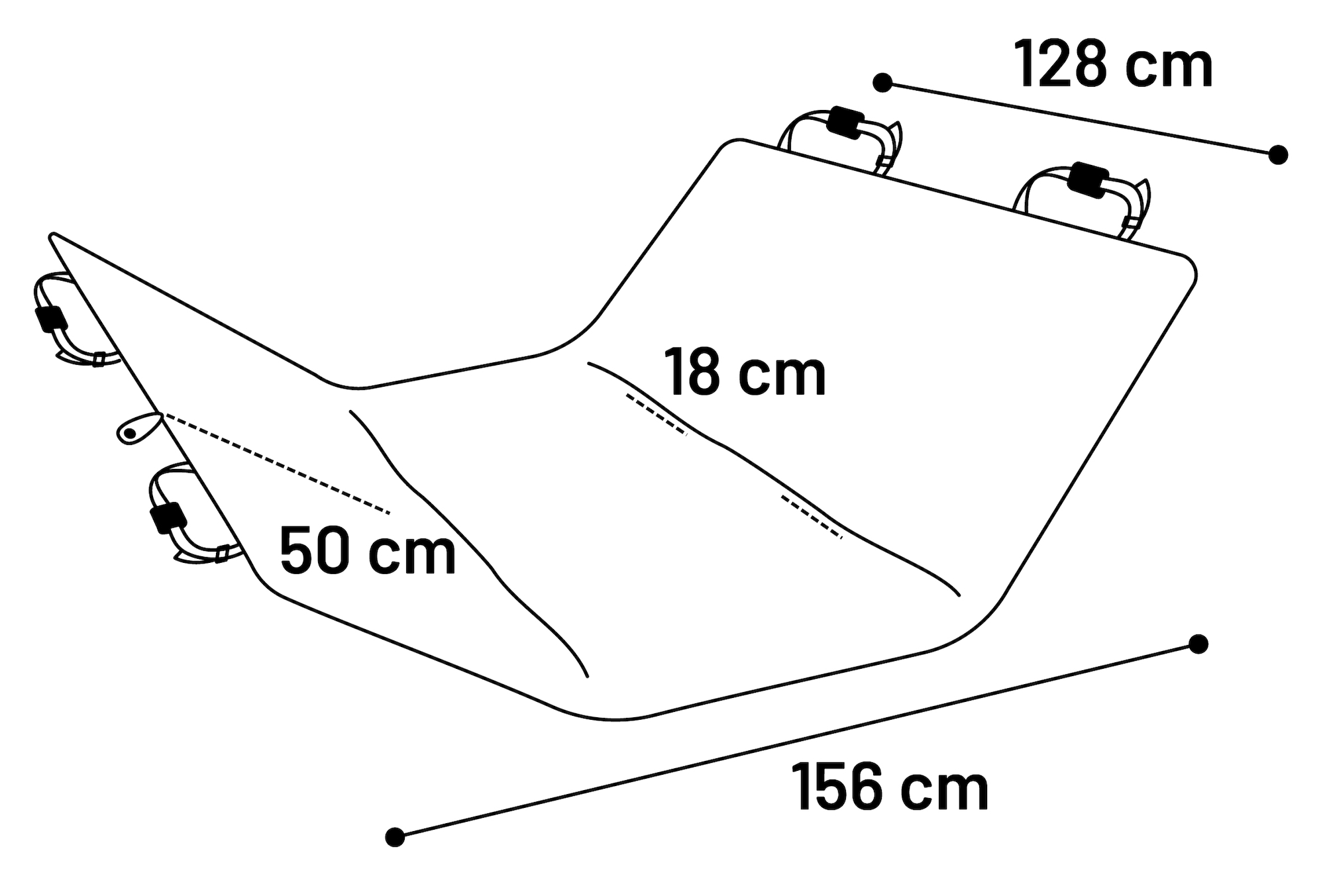 Flamingo Car seat cover Jort Back seat Black