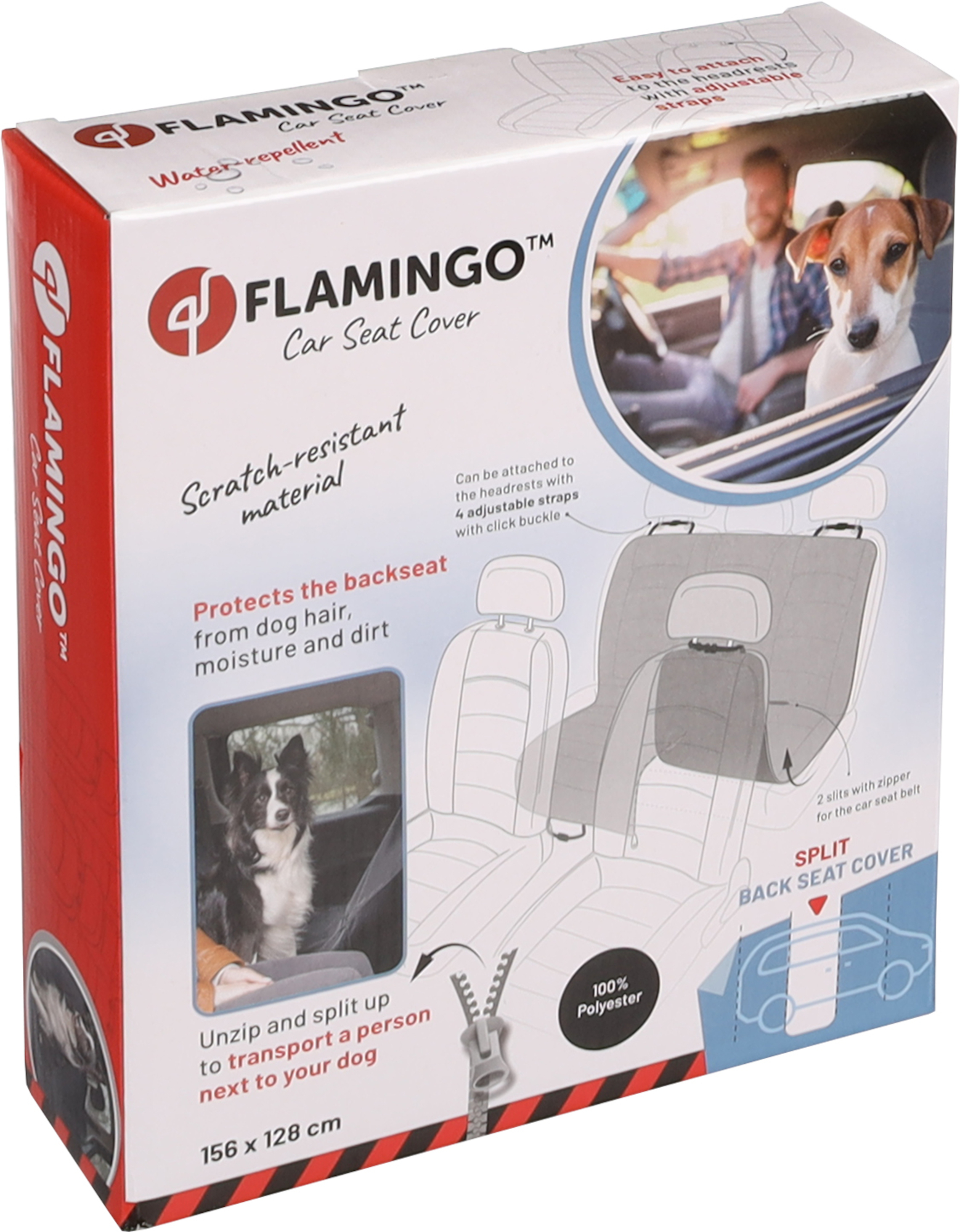 Flamingo Car seat cover Jort Back seat Black