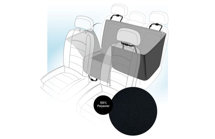 Flamingo Car seat cover Logi Back seat Black