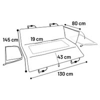 Flamingo Car seat cover Logi Back seat Black