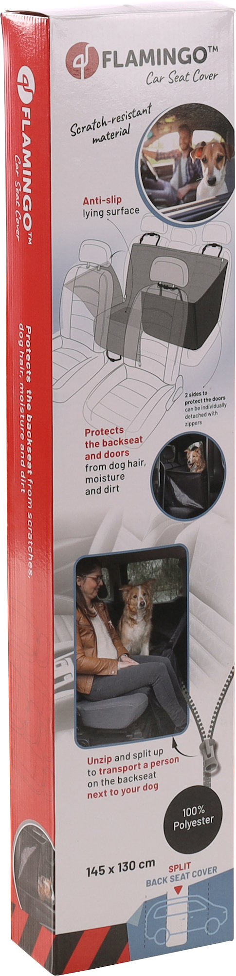 Flamingo Car seat cover Logi Back seat Black