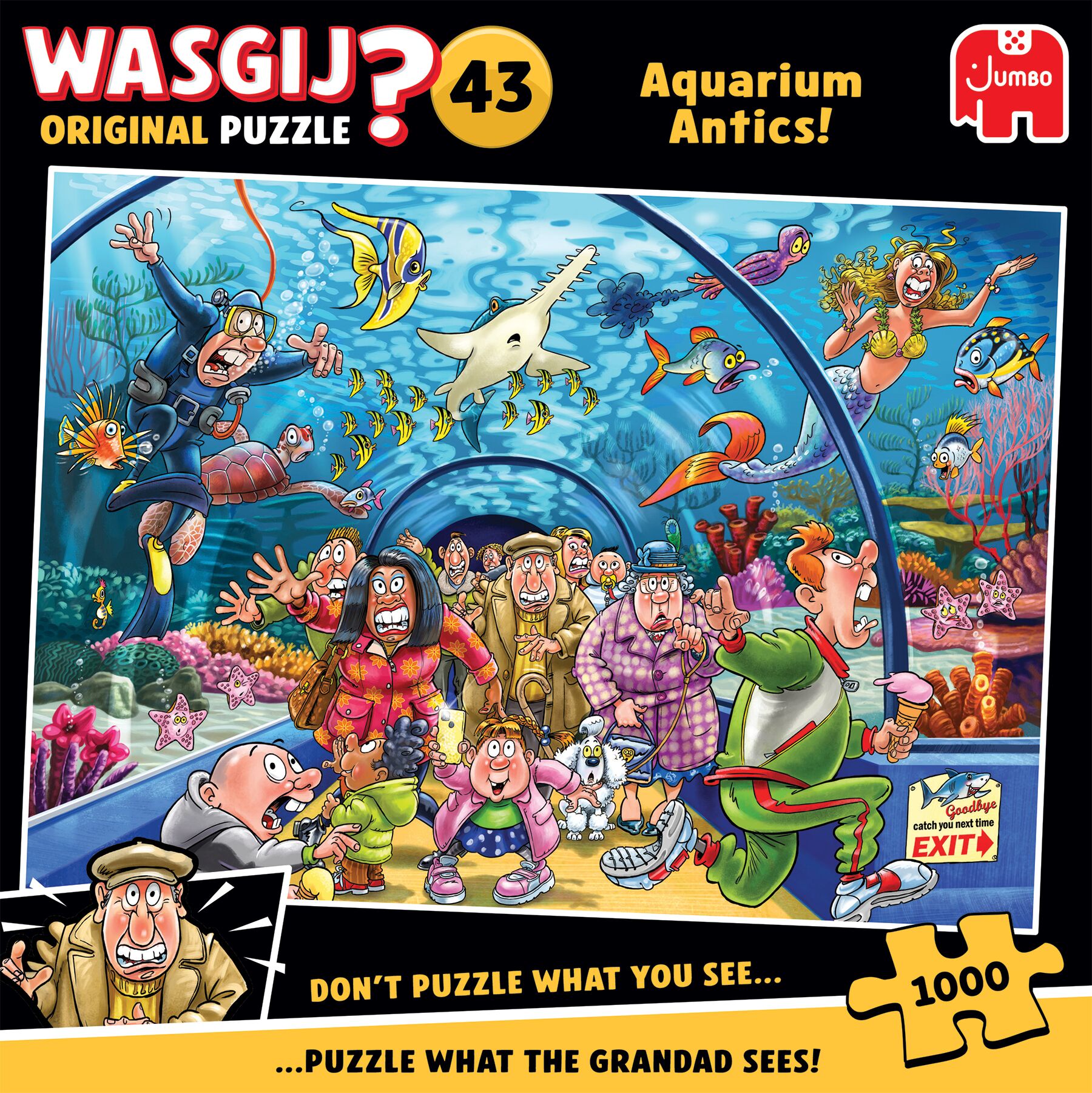 Jumbo Puzzel Wasgij 43 Aquarium Antics! 1000 06.23