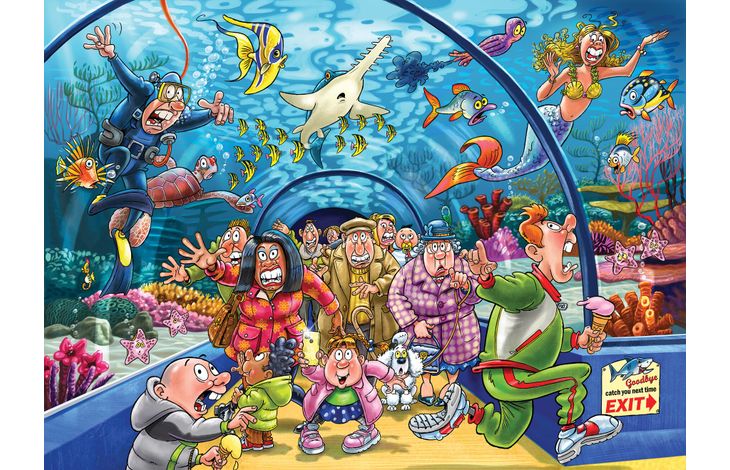 Jumbo Puzzel Wasgij 43 Aquarium Antics! 1000 06.23