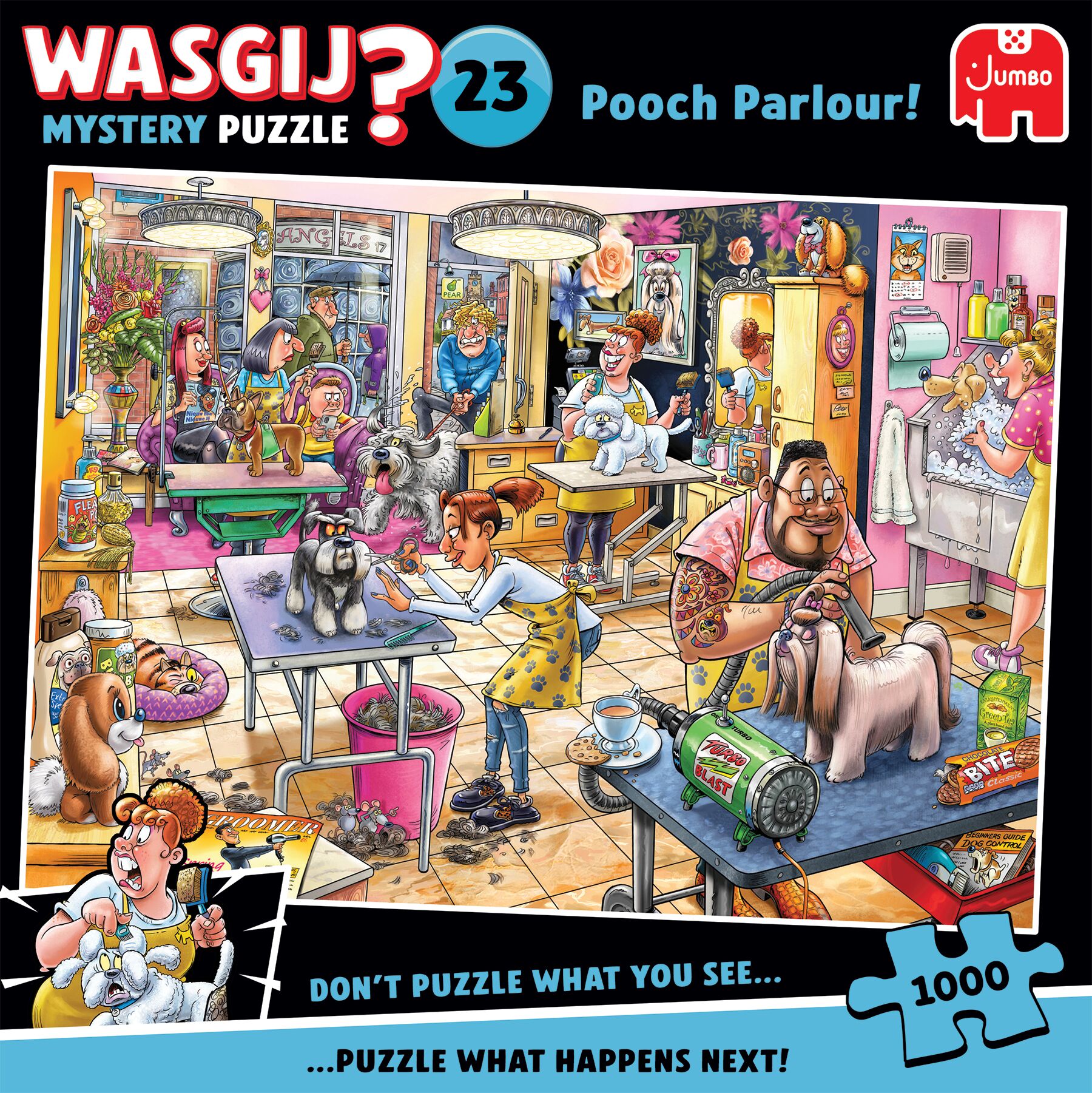 Jumbo Puzzel Wasgij 23 Hondensalon 1000 06.22