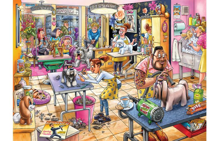 Jumbo Puzzel Wasgij 23 Hondensalon 1000 06.22