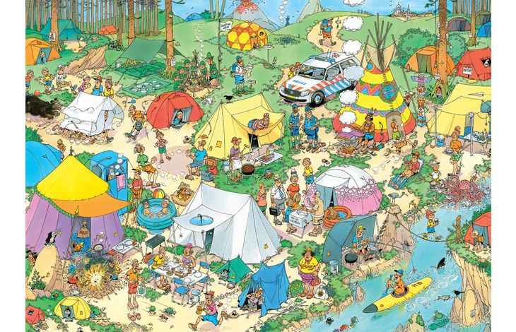 Jumbo Puzzel JvH Kamperen in het bos 1000