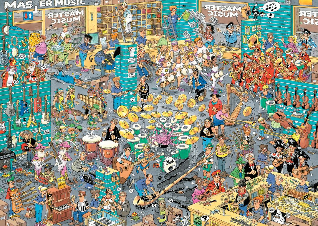 Jumbo Puzzel JvH De Muziekwinkel & Vakantiekriebels 2x1000 10.21