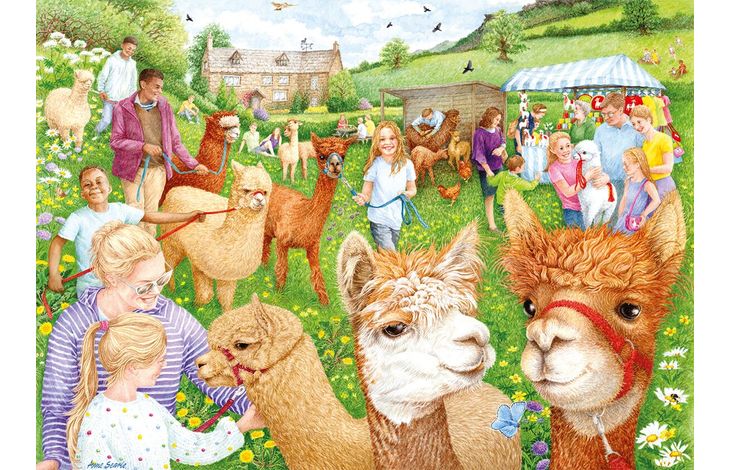 Jumbo Puzzel Falcon The Alpaca Farm 1000
