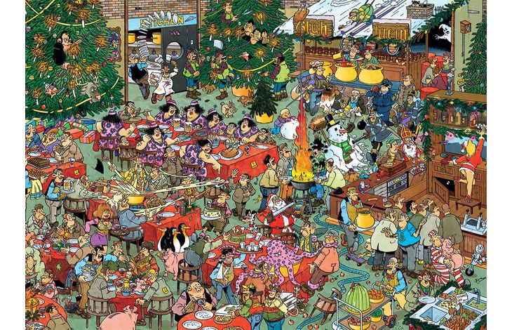 Jumbo Puzzel Xms JvH Christmas Diner 1000