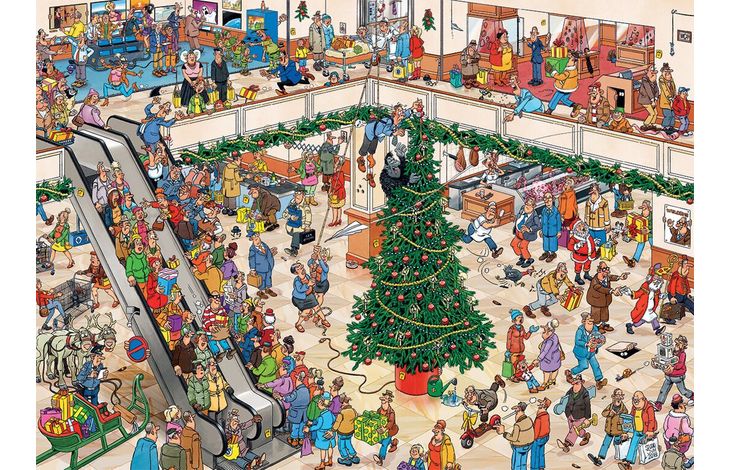 Jumbo Puzzel Xms JvH Christmas Mall 1000