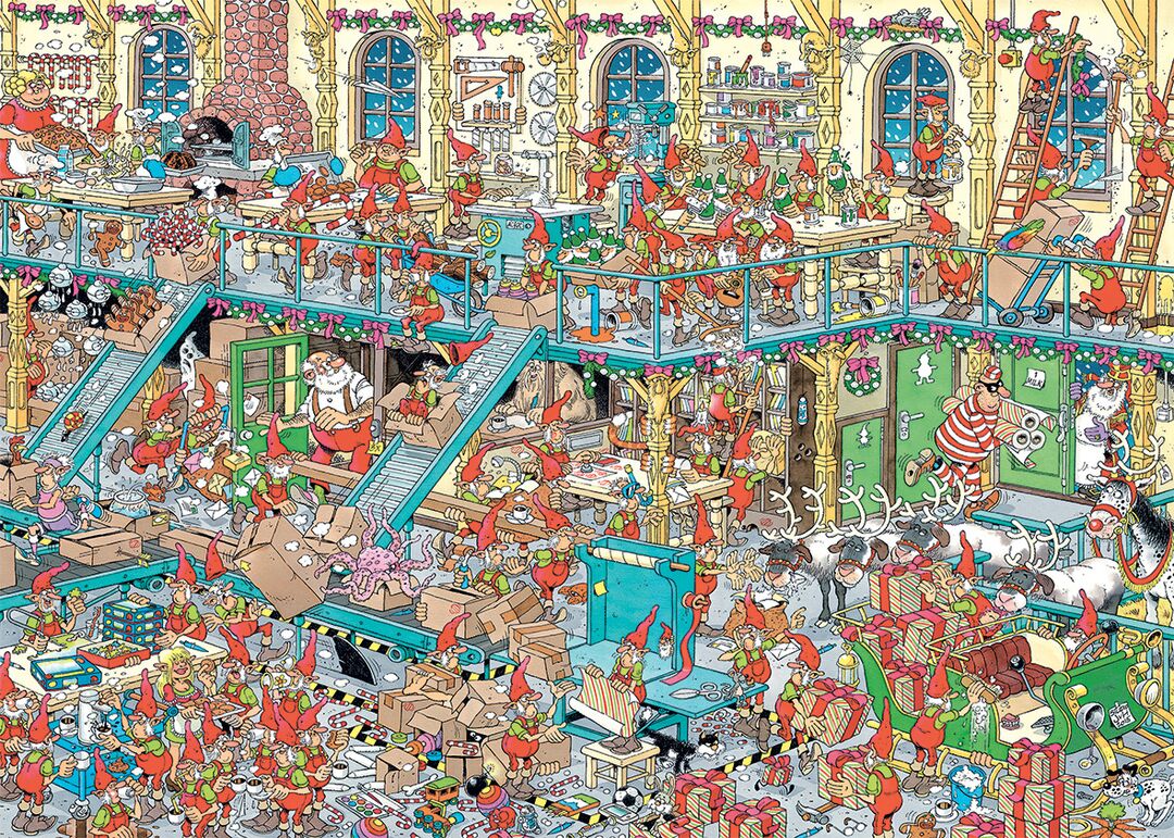 Jumbo Puzzel Xms JvH Santa's Factory 1000