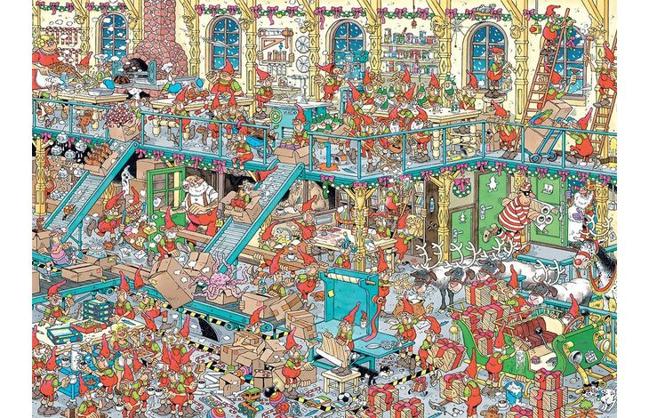 Jumbo Puzzel Xms JvH Santa's Factory 1000