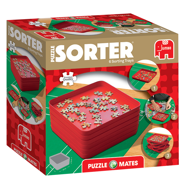 Jumbo Puzzel Sorteerbakjes 6 trays 20x20 cm