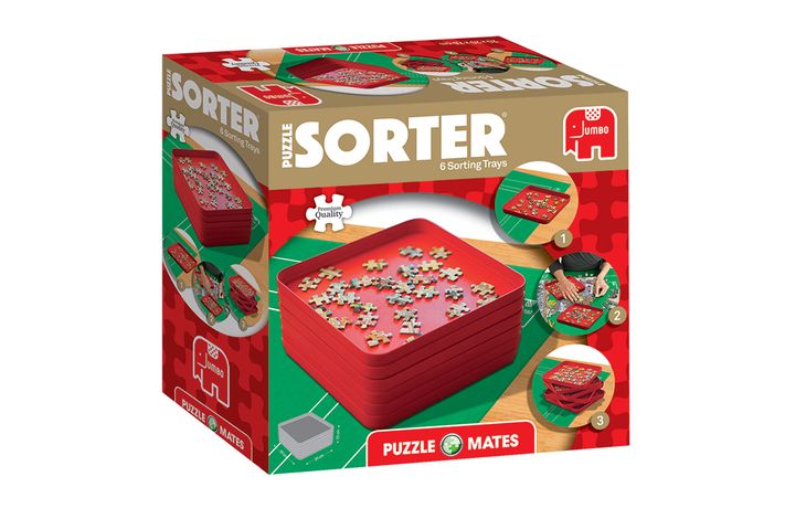 Jumbo Puzzel Sorteerbakjes 6 trays 20x20 cm