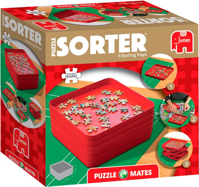 Jumbo Puzzel Sorteerbakjes 6 trays 20x20 cm
