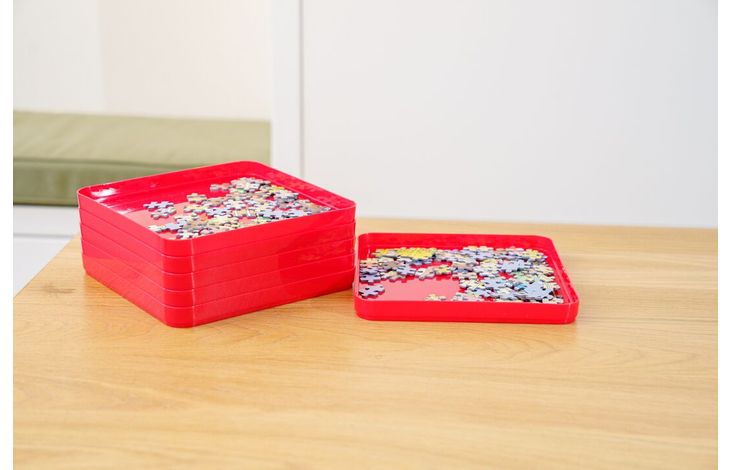 Jumbo Puzzel Sorteerbakjes 6 trays 20x20 cm